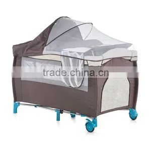 Good Quality Second Layer Baby Playpen Travel Cot Baby Crib European Standard EN716 Playpen thumbnail-1