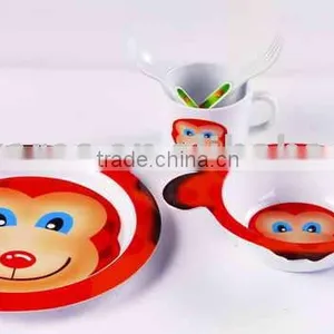 Monkey Design Melamine Dinnerware Tableware for Kids thumbnail-1