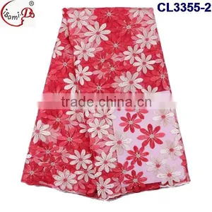 Nice Lace CL3355 Lovely Color Fancy French Lace Tulle Lace With Beads African French Lace for Wholesale Price for Women Dress thumbnail-2
