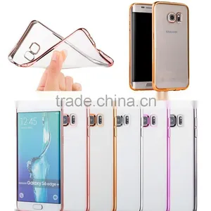 Clear TPU Back Cover For Samsung Galaxy S7, Slim TPU Case Electroplated Edge thumbnail-1