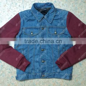 Denim Jacket With Fleece Fabric Sleeves and Inside 100% Original DuPont Kevlar thumbnail-1