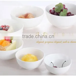 Food Rice Fruit Gold Sugar White Body Stoneware Earthenware Bone China Porcelain Ceramic Salad Bowl thumbnail-1