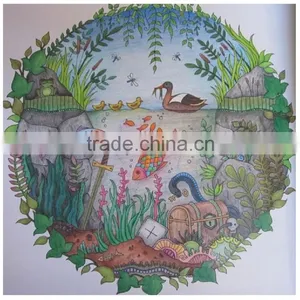 Wholesale Decompression Coloring Book Hand-Paint Secret Garden Postcard Book Enchanted Forest thumbnail-2