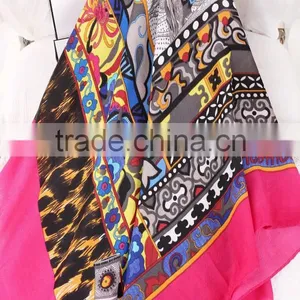 Fashionable Scarf With Unique Pattern,Women Voile Shawl Print Cotton Scarf thumbnail-1