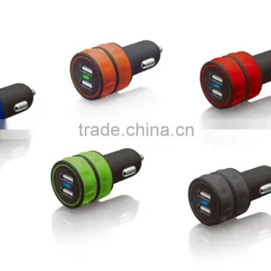 2.1/3.1Amp Dual USB Car Charger for Apple and Android Devices(Black) thumbnail-6