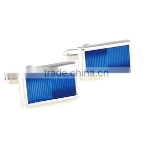 Blue Fiber Optic Cufflinks Rectangle Cufflinks thumbnail-1