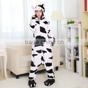 New Design Hooded Plush Cow Onesie Pajamas Adult Animal Pajamas Lovely Onesie Costume thumbnail-5
