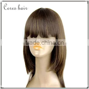 Shoulder Length New Arrival Style Dark Blonde Color Silk Base Human Hair Full Lace Wig thumbnail-3