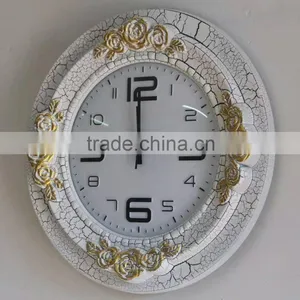 XKH112 Wholesale Round Wood Stand Clock Art Wooden Wall Clock thumbnail-2