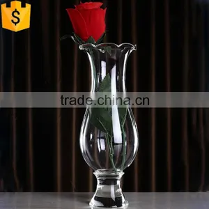 Beautiful Clear Crystal Glass Cylinder Vase Flower thumbnail-1