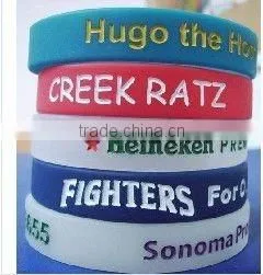 New Style Debossed Wristbands Silicone Bracelet thumbnail-1