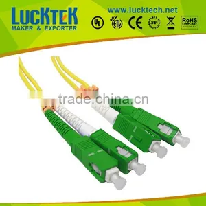SC/APC to SC/APC Single Mode, Duplex Fiber Patch Cords, 9/125 thumbnail-1