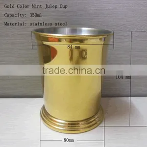 Stainless Steel Gold Color Mint Julep Cup, Water Mugs thumbnail-1