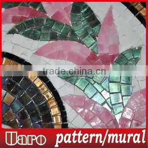 Decorative Lily Flower Glass Tile Mosaic Mural Patterns thumbnail-2