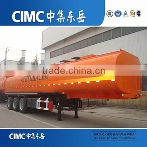 CIMC 3 Axle 40m3 Fuel Trailer Fuel Tanker Trailer Carbon Steel Tank Semi Trailer for Philippines thumbnail-2