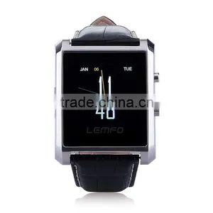 Fashion Waterproof Bluetooth 4.0 Smart Watch IPS Screen Smartwatch Wristwatch With Camera Sweatproof Leather Strap thumbnail-6