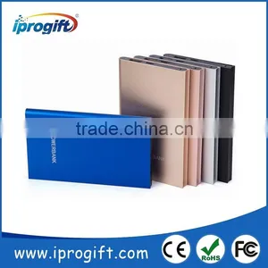 Ultra Thin Alloy Metal Phone Portable Power Bank 4000mah thumbnail-1
