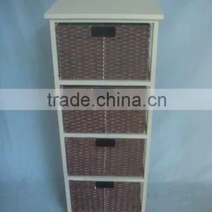 K/D Wooden Cabinet With Plastic Drawer/living Room Furniture thumbnail-1