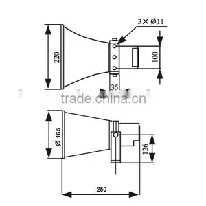 YH150T 20W With/without Transformer ABS Small Good Widely Used Horn Speaker thumbnail-4
