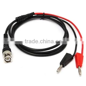 BNC Q9 To Dual 4mm Stackable Banana Plug With Socket Test Leads Probe Cable thumbnail-1