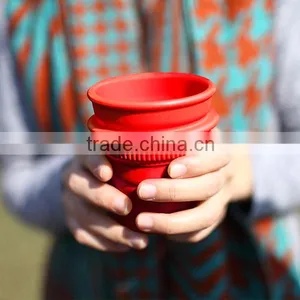 Folding Design Heat Resistant Food Grade Silicone Tea Cup For Office thumbnail-5