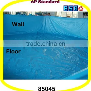 Overlap Solid Blue Swimming Pool Lining thumbnail-1