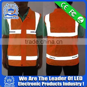 2016 Hot Selling LED Reflective Safety Jacket For Road Safety At Night thumbnail-2