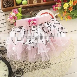 New Children Kids Girl's Wear Cute Baby Waist Bow Leaf Printed Layer Sweet Lovely Casual Party Skirt thumbnail-5