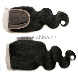 7A Brazilian Body Wave Closure 100% Virgin Human Hair 3.5x4 Swiss Lace Closure Bleached Knots Free Middle 3 Way Part Top Closure thumbnail-3