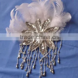 The Chic /colorful Flower Feather Headband thumbnail-2