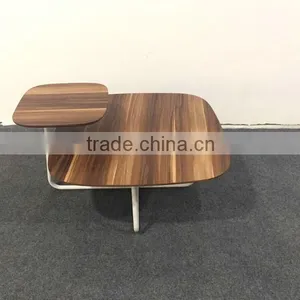 New Arrival Two Layercovered Paper Coffee Table With Metal Legs thumbnail-2