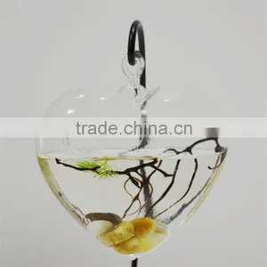 Hanging Vase Of Transparent Glass Landscape Water Succulents Simple Love Arts And Crafts Ornaments thumbnail-4