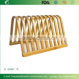 DT007/2015 New Design Bamboo Inverted V-Shaped Dish Rack ,Tray Drying Rack thumbnail-1