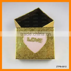Wholesale Gold Love Heart Jewlery Gift Box ZTPB-0012 thumbnail-1