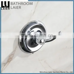 Luxury Bathroom Design Zinc Alloy Chrome Finishing Bathroom Accessories Wall Mounted Double Robe Hook thumbnail-3