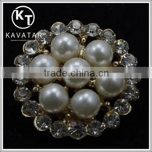 Good Quality Metal Button With Pearl for Clothes thumbnail-1