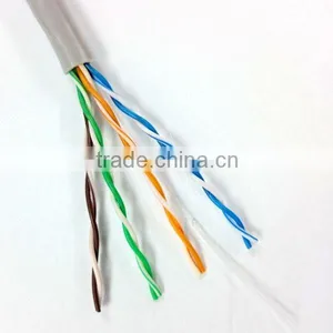 Bare Copper 24Awg 4pairs UTP CAT 5e LAN Ethernet Cable for Computer Network thumbnail-2