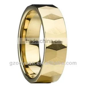 Vacuum Plating 24K Gold Rings With Facets for 2013, Direct Factory Fashion Accessories for Men, thumbnail-1