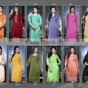 Designer Printed Kaya Kurtis thumbnail-1
