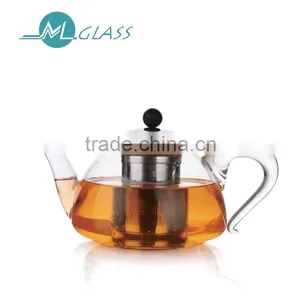 600ml Glass Water Pot Teapot With Stainless Steel Infuser Handmade Glassware N6511 thumbnail-1
