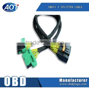 Crimp Type OBD2 Male to 2 Citroen Female Splitter Cable With Customized Length thumbnail-1