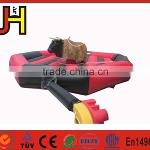 Large Interactive Game Mechanical Rodeo Bull With Inflatable Mattress For Amusement Park thumbnail-1