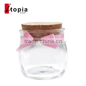 2014 Hot Sale Small Cheap Glass Jar With Cork Stopper thumbnail-1