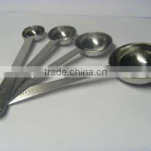 4pcs Round Stainless Steel Measuring Spoon Set thumbnail-1