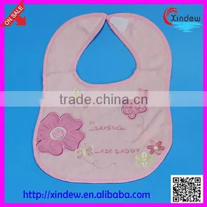 Cotton Embroidery Bib With Pattern of Flower thumbnail-1