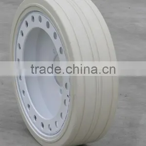 Solid White Tires, Solid Tires With Rim With Brake,6.00-9 Solid Tire thumbnail-1