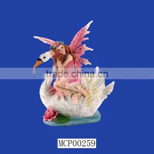 Custom Pink Swan And Fairy Resin Coin Bank thumbnail-1