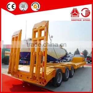 China Manufacturer Lowboy Flatbed Semi Trailer Truck thumbnail-6