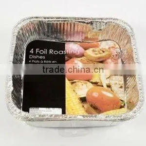 4PCS ALUMINIUM FOIL ROASTING DISHES thumbnail-1