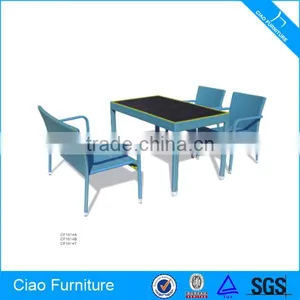 Loveseat With Aluminum Feet Coffee Table And Chair Set thumbnail-1